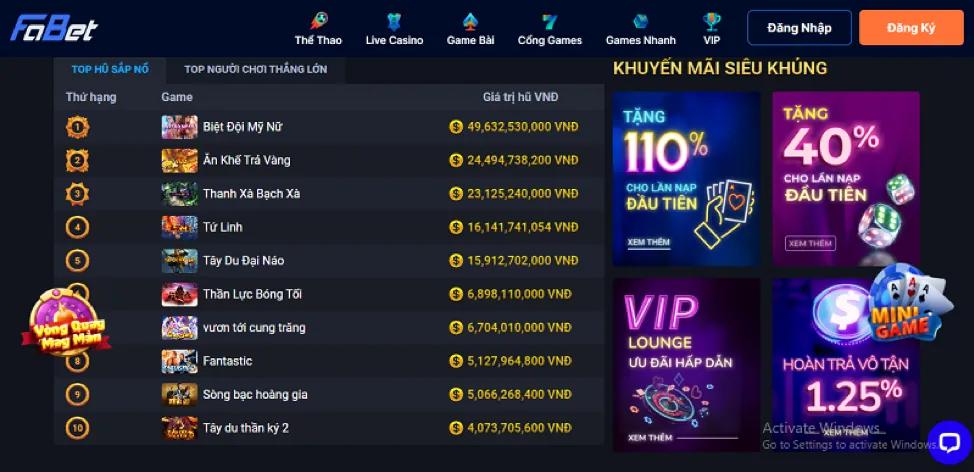 Tổng quan các trò chơi casino trực tuyến tại Winbet88